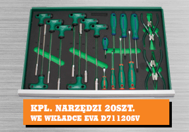 Wkładka narzędziowa EVA W71120SV cooltools 20 szt. narzędzi Jonnesway