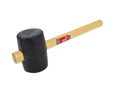 AWTOOLS MŁOTEK GUMOWY TRZON DREWNO 340g