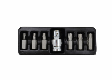 AWTOOLS KOŃCÓWKI TORX  7elem. T25 - T55 + ADAPTER BL