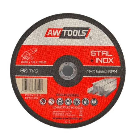 AWTOOLS TARCZA DO METALU 125*1,0mm / 22,2