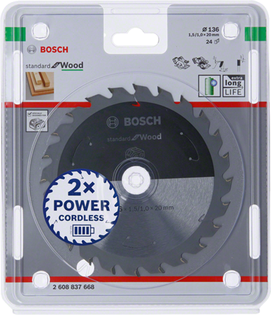 BOSCH PIŁA STANDARD WOOD ACCU 136x20x24z