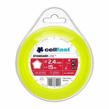 CELLFAST ŻYŁKA TNĄCA 2.4mm x 15m /GWIAZDKA