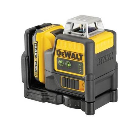 DEWALT LASER LINIOWY 2-PŁASZCZYZNOWY 10,8V 1x2,0Ah LI-ION ZIELONA WIĄZKA 35m DCE0811D1G