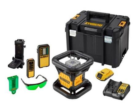 DEWALT LASER OBROTOWY 18V 1x2,0Ah ZIELONA WIĄZKA 76m DCE079D1G