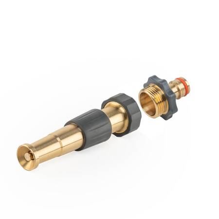 DYSZA REGULOWANA MOSIĘŻNA GW 3/4" Z PRZYŁĄCZEM NA KRAN GZ 3/4" 12,5cm BRASS SOFT