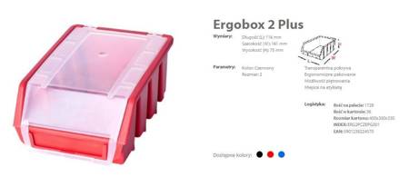 ERGOBOX PLUS 2 CZERWONY, 118 x 161 x 75mm