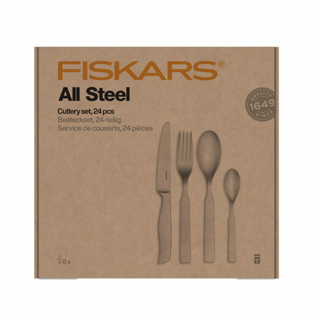 FISKARS ZESTAW SZTUĆCÓW 24szt. ALL STEEL