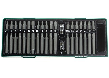 Komplet kluczy wpustowych TORX, XZN, 6-kąne 40 szt. Jonnesway S29H4140SP