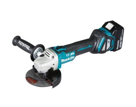 MAKITA SZLIFIERKA KĄTOWA 18V 125mm 2 x 5,0Ah LI-ION REG.OBR. BLDC WALIZKA MAKPAC DGA513RTJ