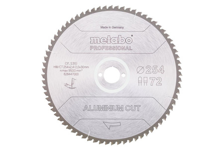 METABO PIŁA TARCZOWA FZ/TZ 254x30x72z    ALUMINIUM CUT PROFESSIONAL