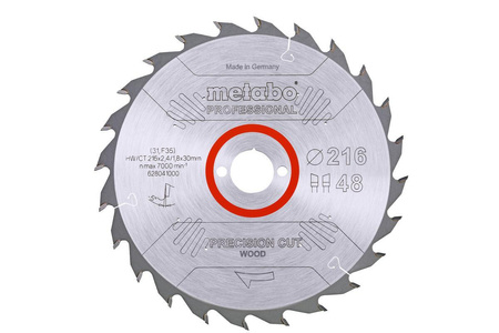 METABO PIŁA TARCZOWA HW/CT 216x30x48z    PRECISION CUT WOOD PROFESSIONAL