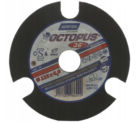 NORTON TARCZA.SZLIF 125mm P36 OCTOPUS