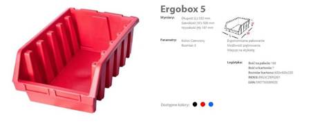 PATROL ERGOBOX 5 CZERWONY, 330 x 500 x 180mm