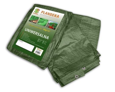 PLANDEKA WZMOCNIONA ZIELONA 90g  6 x 12m BRADAS