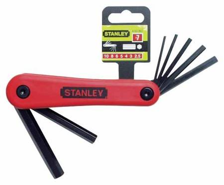 STANLEY KLUCZE IMBUSOWE SKŁADANE 7szt. /2.5-10mm/