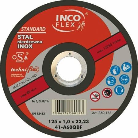 TARCZA METAL INOX INCOFLEX  125*1,0