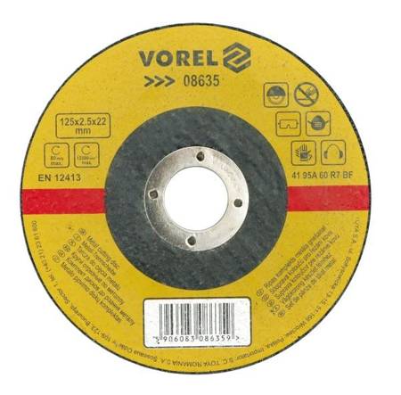 VOREL TARCZA DO CIĘCIA METALU 125 x 2,5 x 22,2mm  08635