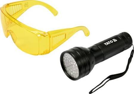 YATO LATARKA UV  51 LED + OKULARY