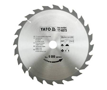 YATO PIŁA TARCZOWA WIDIOWA 300x30mm  24-ZĘBY 6075