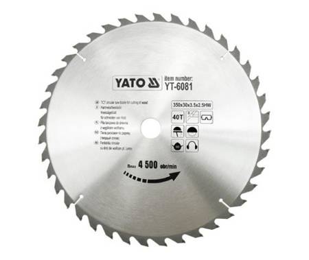 YATO PIŁA TARCZOWA WIDIOWA 350x30mm  40-ZĘBÓW 6081