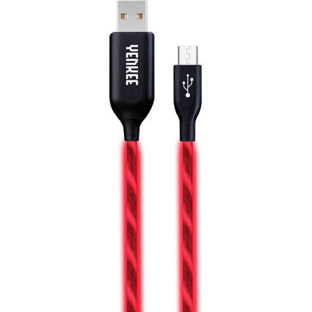 YCU 231 RD LED Micro USB cable YENKEE