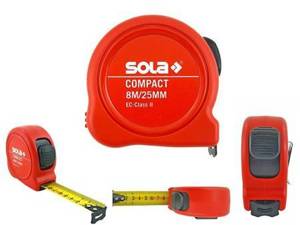 Sola 50012901 Video-Flex VF 3 Tape Measure, Black/Red, 3 M