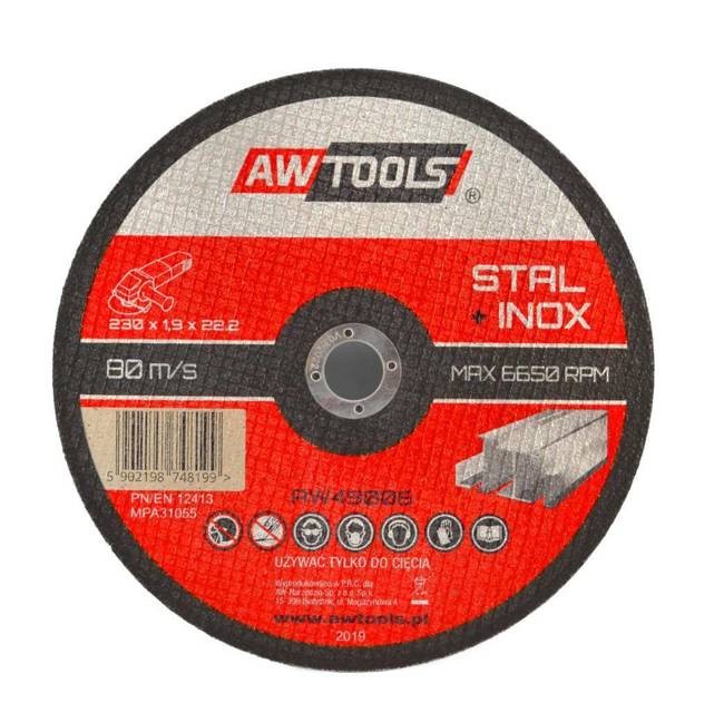 AWTOOLS TARCZA DO METALU 230*1,9mm / 22,2