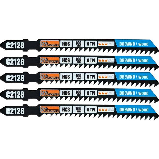 BRZESZCZOT DO WYRZ. DREWNO "T" HCS 100MM,8 TPI,SZYBKIE CIĘCIE (T111C) 5 SZT/OPAK. RICHMANN C2128