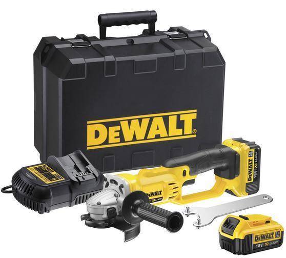 DEWALT SZLIFIERKA KĄTOWA 18V 125mm 2 x 4,0Ah XR LI-ION DCG412M2