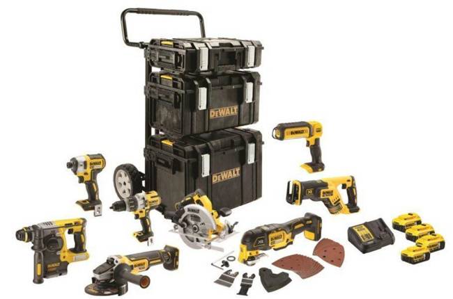 DEWALT ZESTAW COMBO 18V 8 - ELEMENTOWY + 4 x 5,0Ah DCK853P4