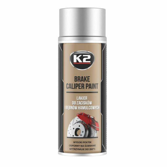 K2 LAKIER BRAKE CALIPER SPRAY- SREBRNY 400ml