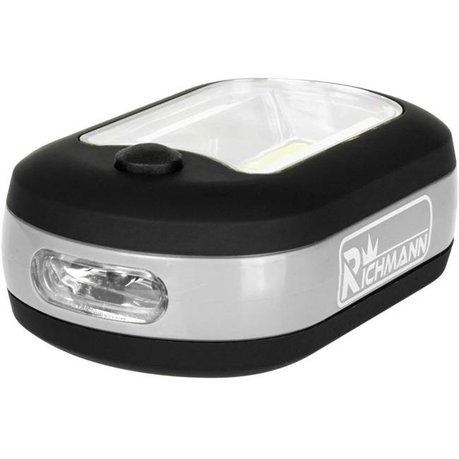 LAMPKA KWADR. COB LED +3 LED MAGN.3xAAA Richmann C6808