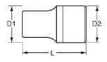 Nasadka E-TORX 1/2" TengTools