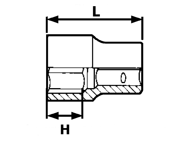 Nasadka dwunastokątna metryczna 1/2" TengTools