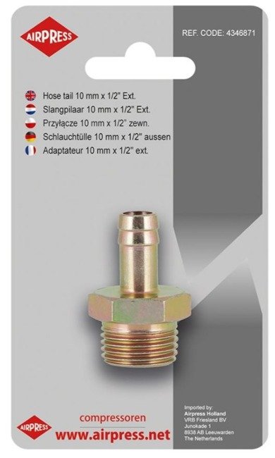 Przyłącze na wąż 10 mm x 1/2" Airpress 4346871