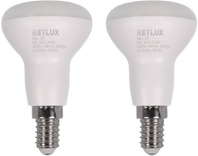 REL 28 LED R50 2x6W E14 WW RETLUX