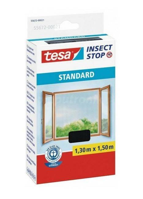 TESA MOSKITIERA OKIENNA CZARNA 1,3m x 1,5m STANDARD