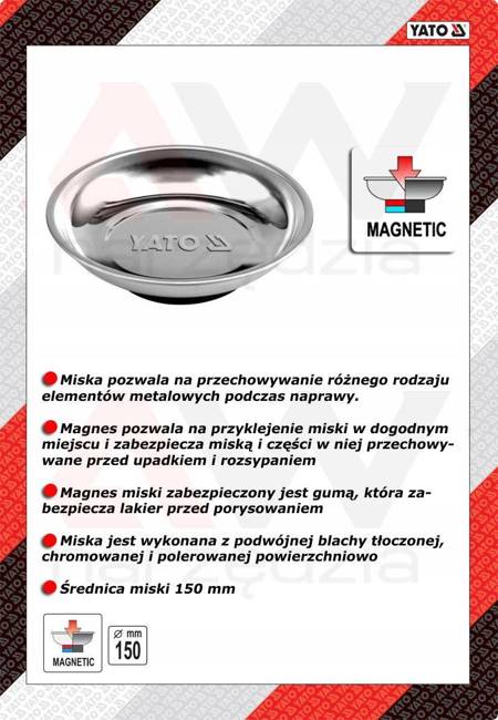 YATO MISKA MAGNETYCZNA OKRĄGŁA 6"  0830