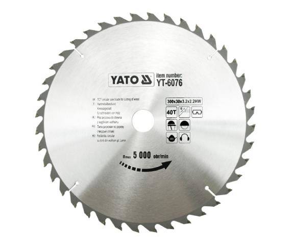 YATO PIŁA TARCZOWA WIDIOWA 300x30mm  40-ZĘBÓW 6076