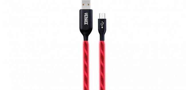 YCU 231 RD LED Micro USB cable YENKEE