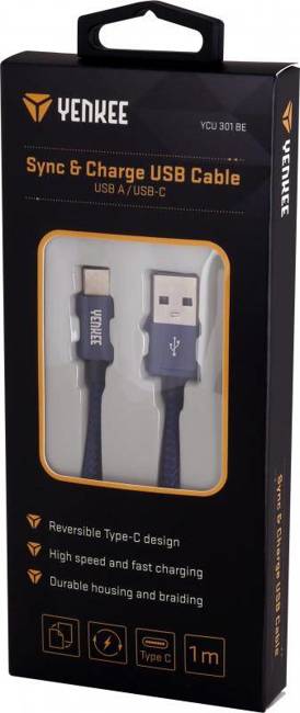 YCU 301 Kabel BE USB A 2.0 / C 1m YENKEE