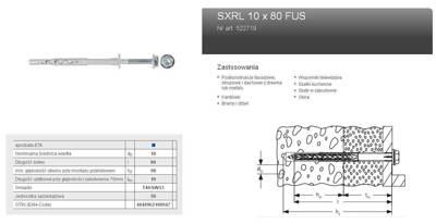 FISCHER KOŁEK ROZPOROWY SXRL 10 x 80 FUS T40/SW13  50szt.