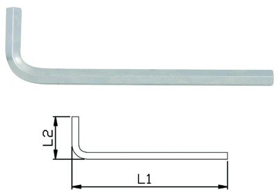 Klucz ampulowy gięty długi 12 mm Jonnesway H02M112