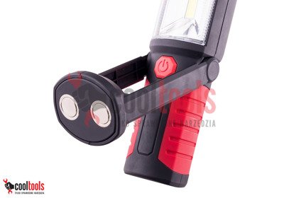 Lampa warsztatowa 3W + 5 LED na uchylnej manetycznej podstawie CTL0045