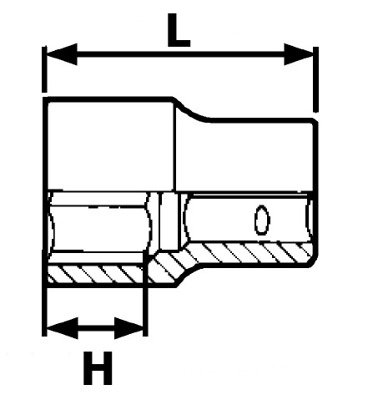 Nasadka udarowa 6-kątna 1/2" metryczna TengTools 