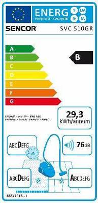 Odkurzacz Bezworkowy Cyklonowy Sencoc SVC 510GR Allegro