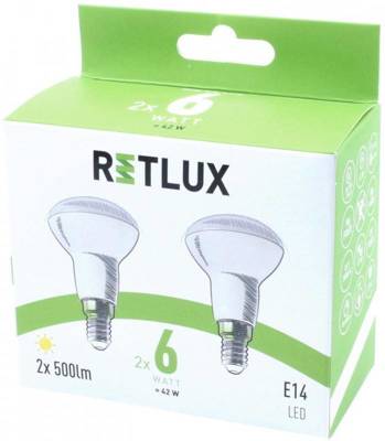 REL 28 LED R50 2x6W E14 WW RETLUX