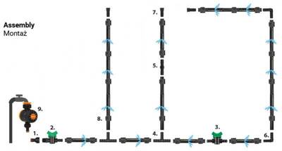 WĄŻ KROPLUJĄCY WATER DRIP ZESTAW 100 METRÓW