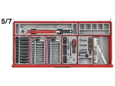 Wózek narzędziowy TengTools 7 szuflad 622 narzędzia TCMM622N