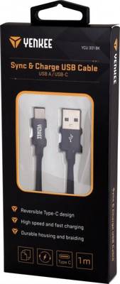 YCU 301 BK cable USB A 2.0 / C 1m YENKEE